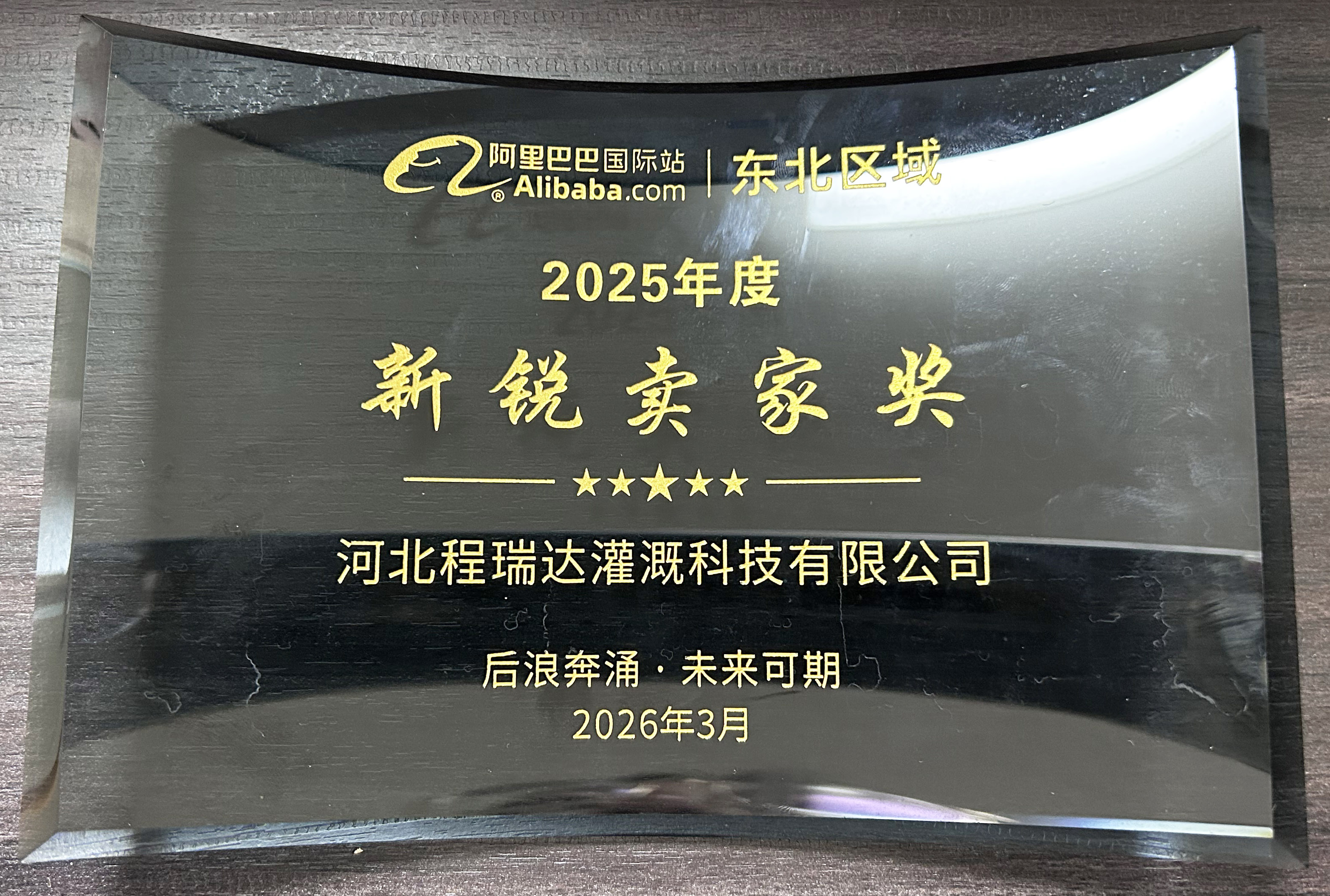 洛阳程瑞达灌溉 | 荣获阿里国际站新锐卖家奖